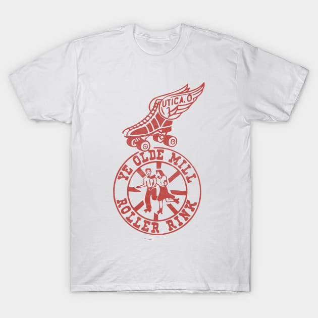 Roller Rink / Roller Skating / Red Print T-Shirt by RCDBerlin